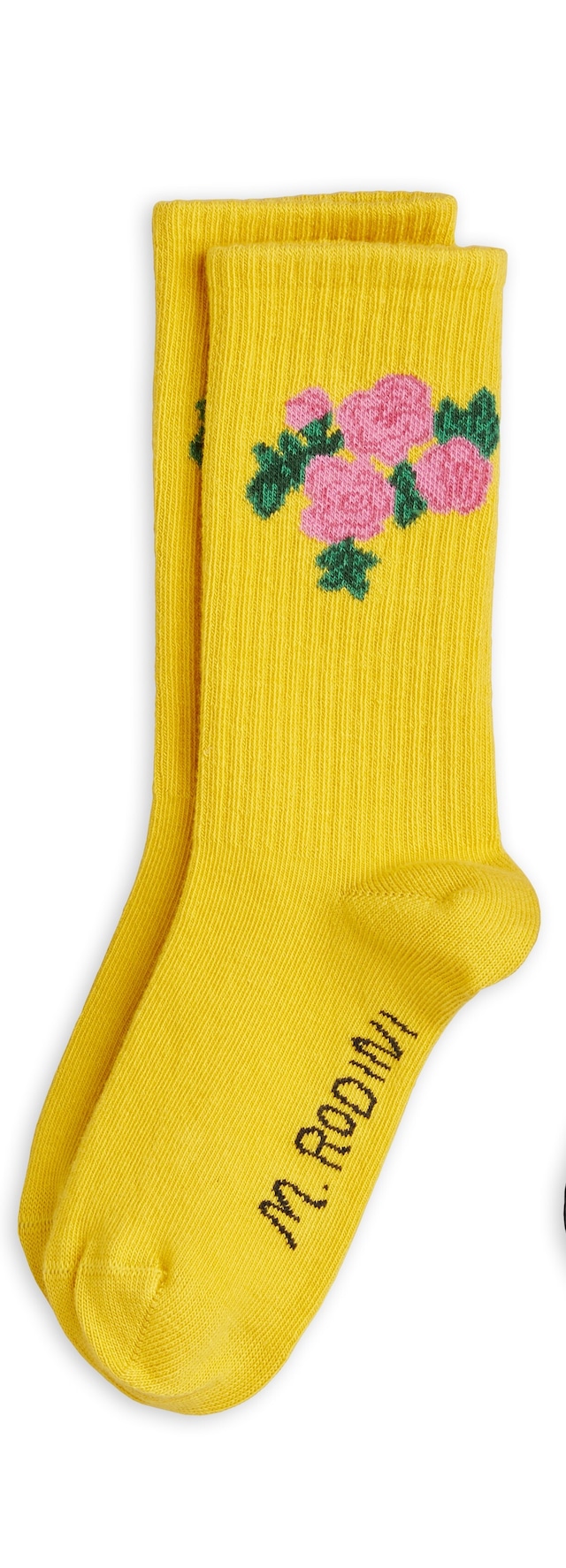 【24SS pre 】minirodini( ミニロディーニ )Flower Socks　yellow  靴下　ソックス