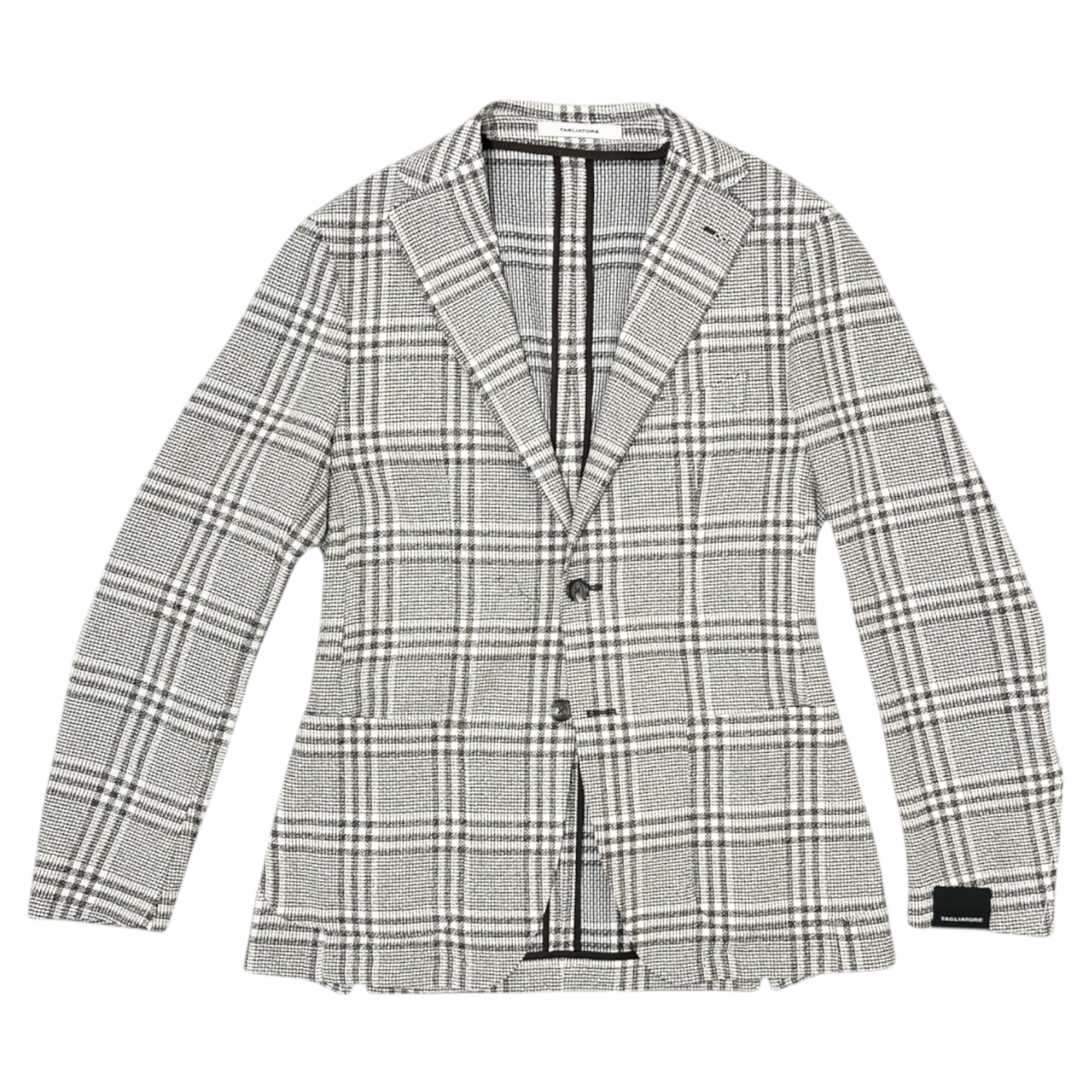 TAGLIATORE(タリアトーレ)DAKAR GRENPLAID JACKET(720013Q/26E022)/WHITE×BROWN(M1026)