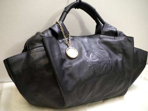 レア美品28万◆LOEWE ロエベ NAPPA AIRE ナッパ アイレ ミストラル L レザー トート ハンド バッグ 黒◆ ナッパアイレから希少なLサイズ♪