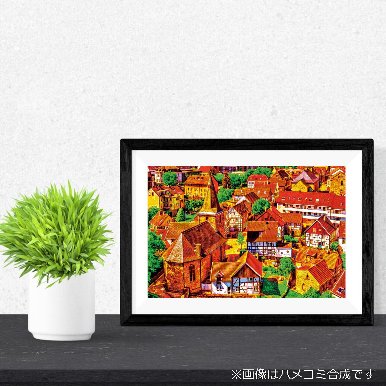 アートポスター】ドイツ ブランケンシュタインの街並み（作品No.424