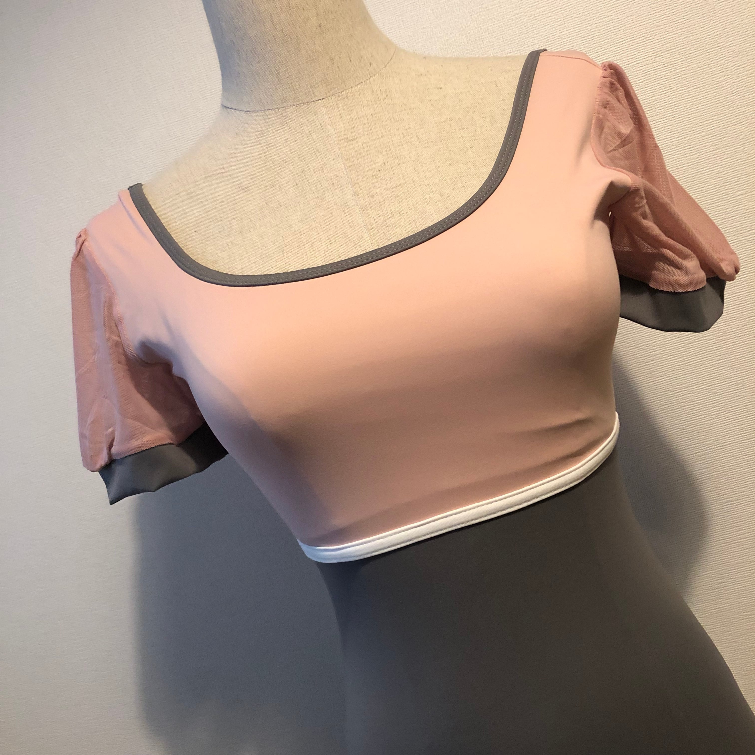 バイカラー メッシュスリーブレオタード | バレエラボ〜ballet labo