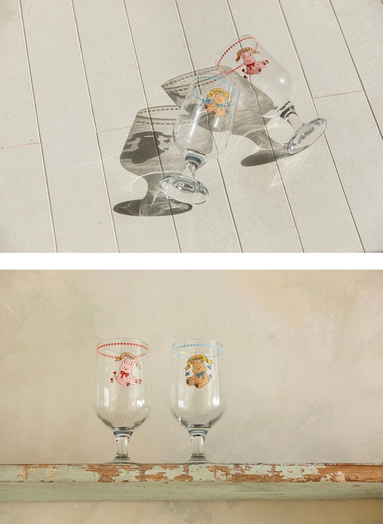 2個セット】retro character glass set 375ml / レトロ キャラクター