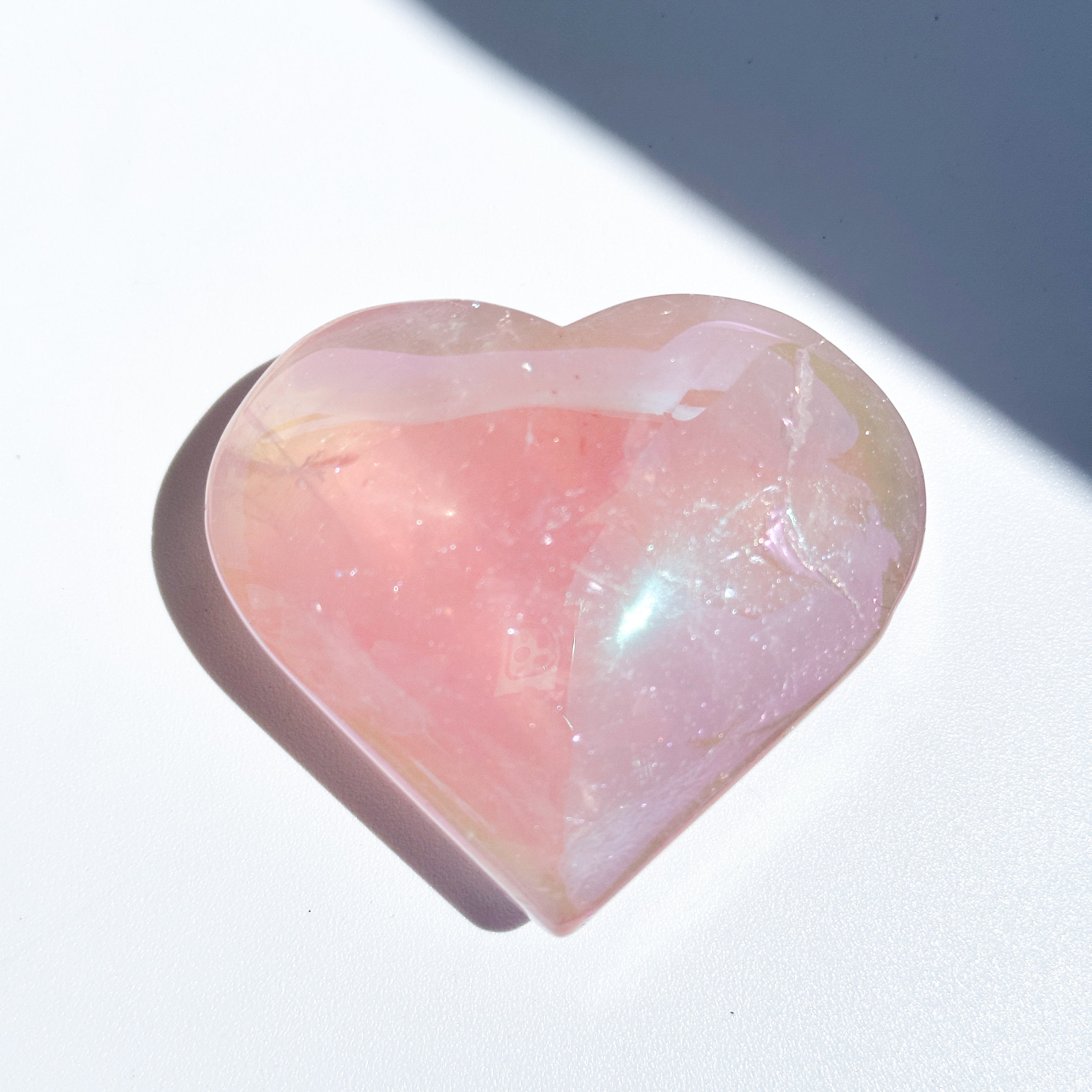Big♡エンジェルオーラローズクォーツ ハート85♡ Angel Aura Rose