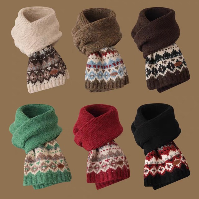 ノルディックジャカードマフラー