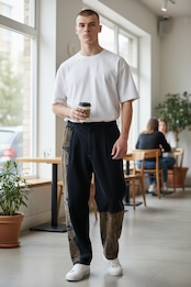 【 数量限定販売 】黒染めタイダイコーデュロイパンツ ハイエナ