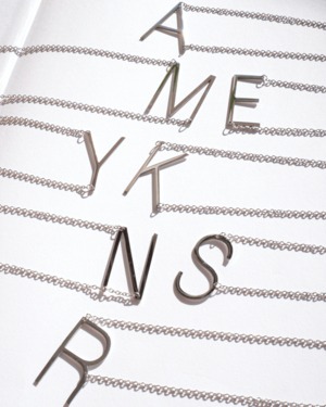 【Silver】"Stick with me" Initial Necklace