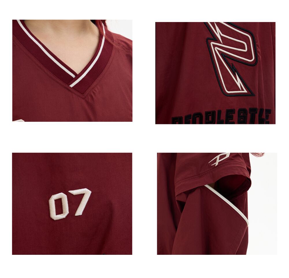 PEOPLESTYLE 長袖 トップス ロゴ スウェット Vネック 男女兼用 PEOPLESTYLE 2WAY 長袖スウェット Vネック トップス ロゴ