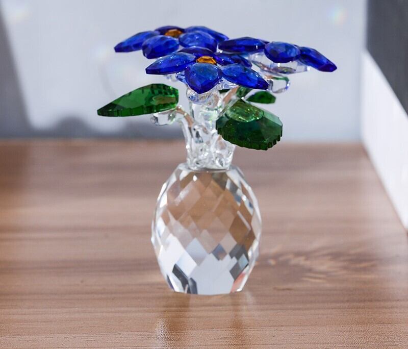 カラフルなクリスタルフラワーの装飾オブジェ 置物 | Russel 海外