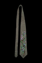 hand painted tie purple berry