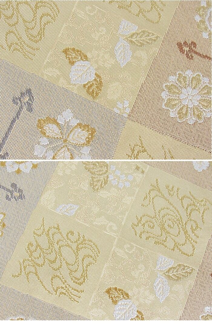 新品】未仕立て 袋帯 西陣2413 翠洸織 斉藤喜雄謹製☆献上唐花文 新品】未仕立て 袋帯 西陣2413 翠洸織 斉藤喜雄謹製☆献上唐花文