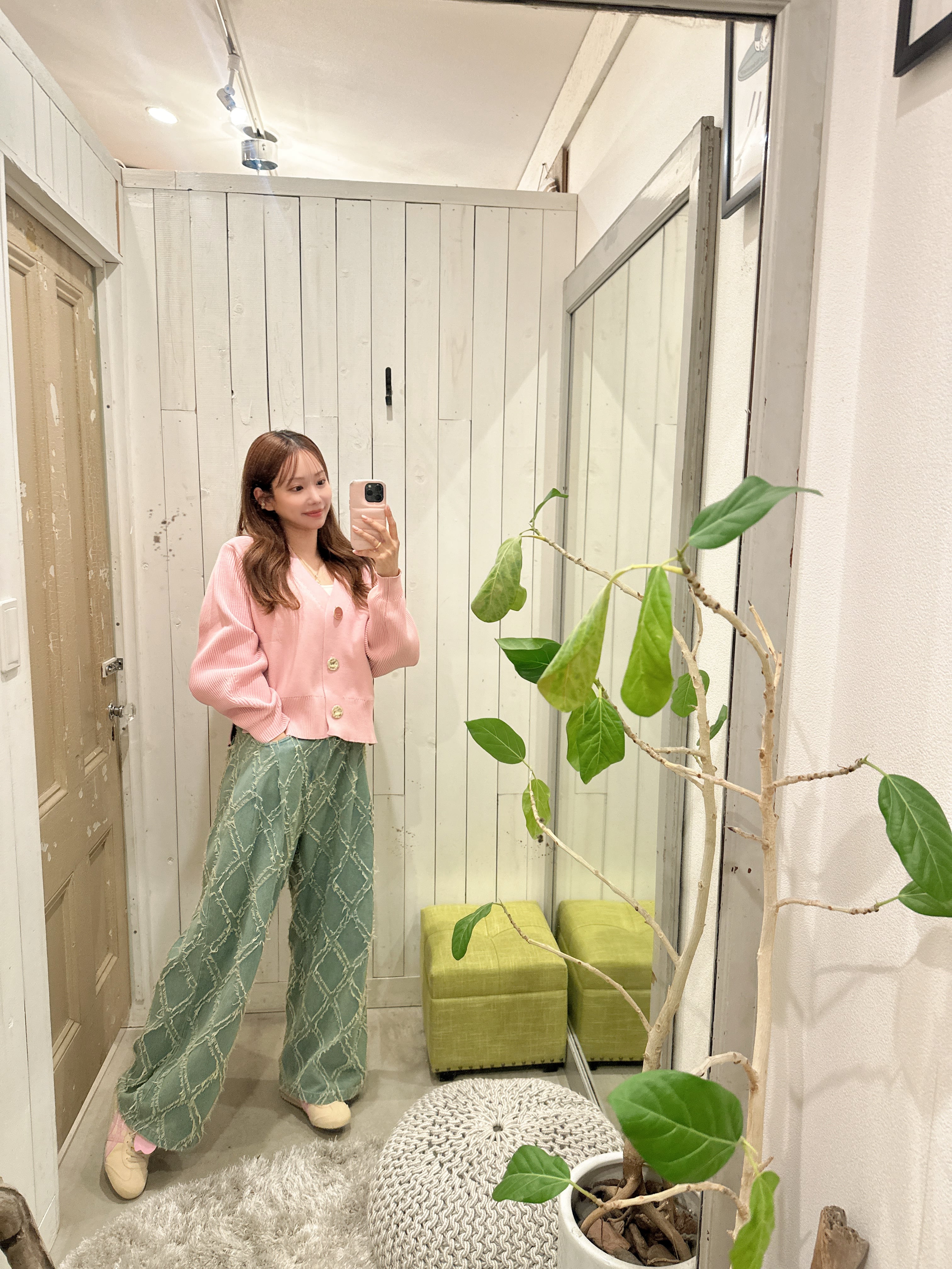 人気【LIFE is】フリンジ×mapuaコラボパッチデニム ¥9,800+tax