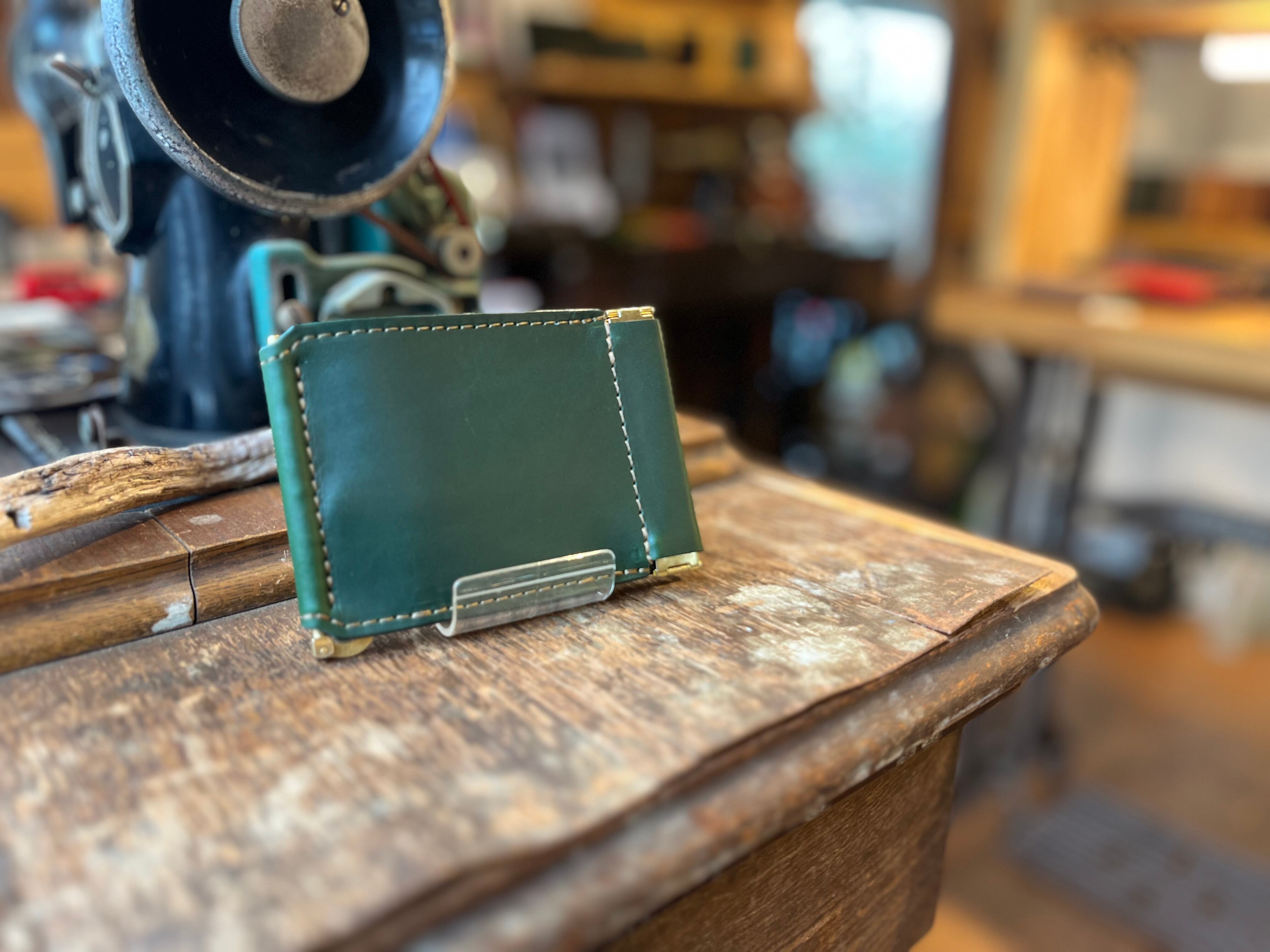 開閉バネコインケース付マネークリップ】 | LEATHER WORK MAKE(レザー