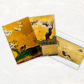ポストカード(鳥と桜と扇子シリーズ3枚）