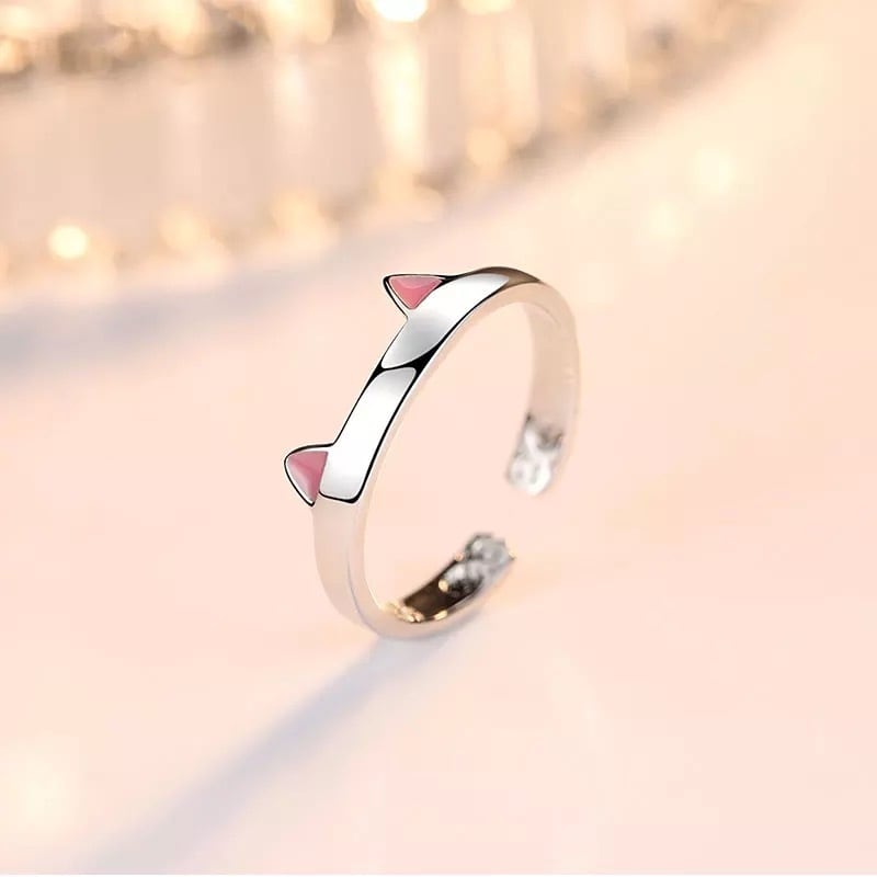 【送料無料】silver925猫耳オープンリング