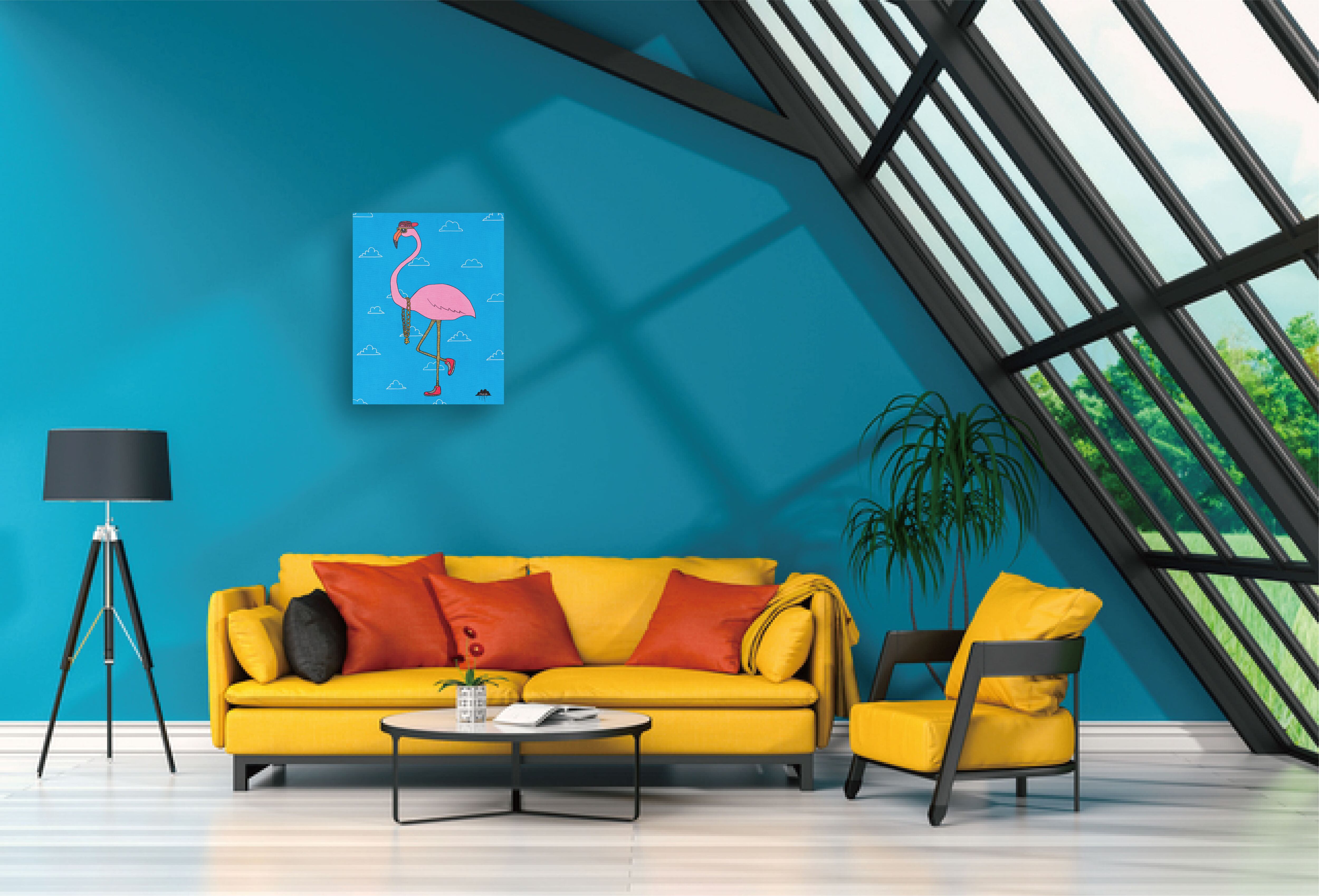 アートインテリア/キャンバス_AC8-5040 Frederick the Flamingo アートインテリア/キャンバス_AC8-5040 Frederick the Flamingo
