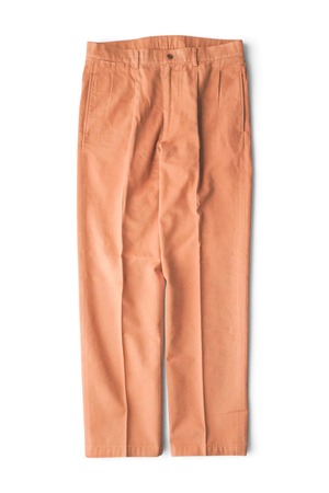 00's~ "Henrry Cotton's" Terracotta Color Cotton Moleskin Slacks