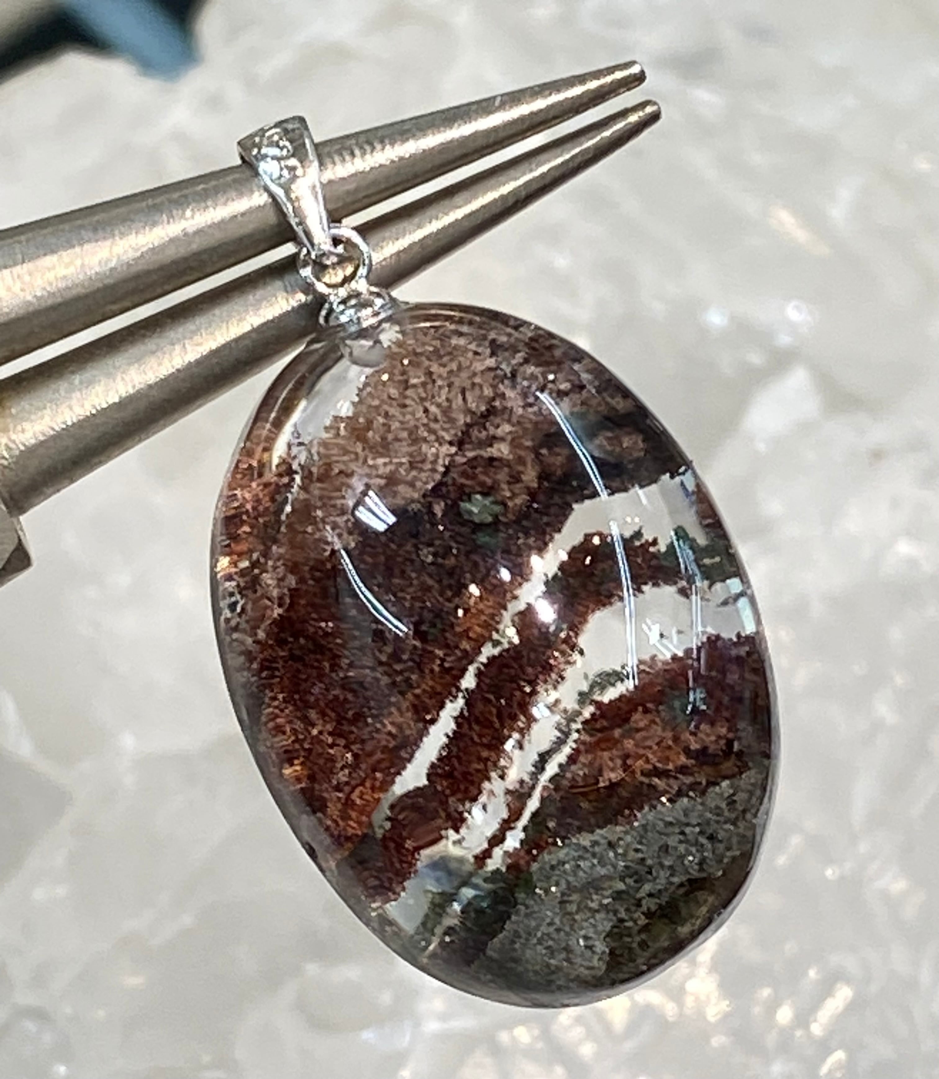 超レア 流砂入り！虹入り！水入り水晶 ペンダント☆古代水入り | 水晶