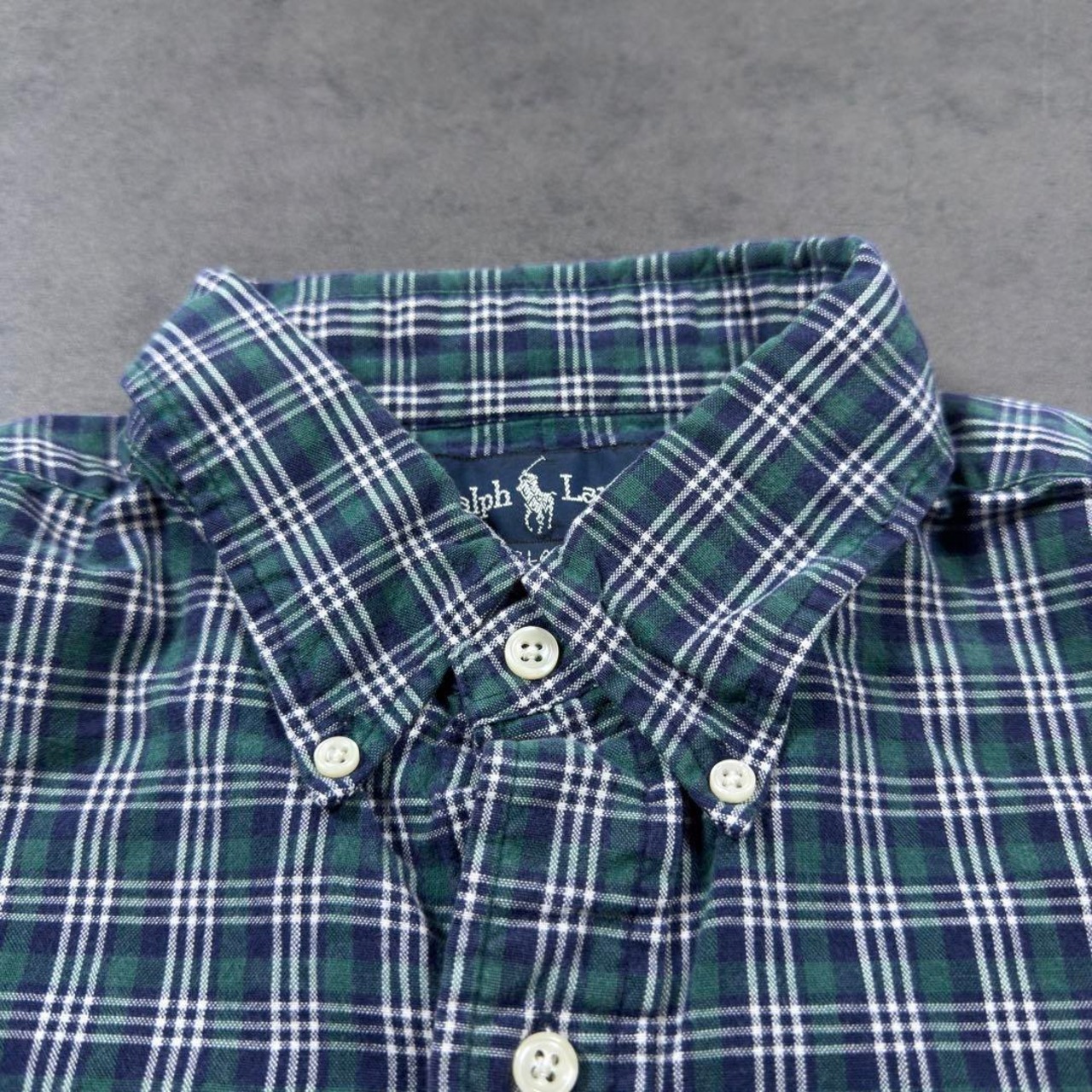 90s Ralph Lauren Plaid S/S shirt BLAKE L 古着 - 7