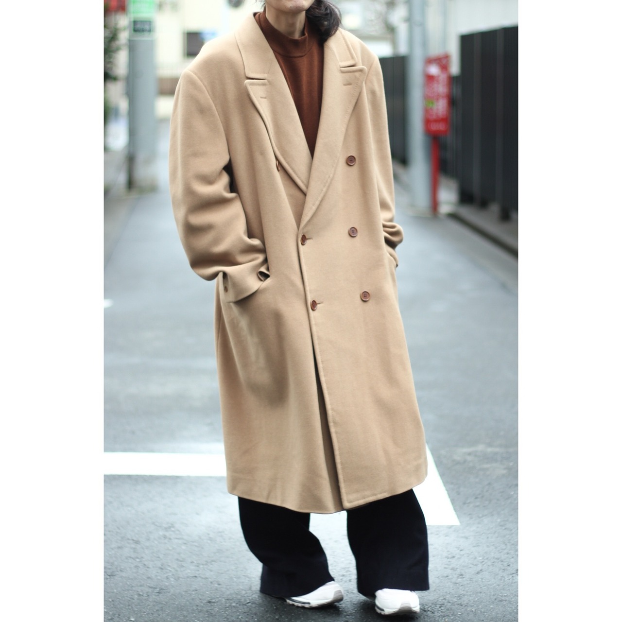 LANVIN PARIS カシミアブレンドダブルステンカラーコート 【OT-0684】 | cv