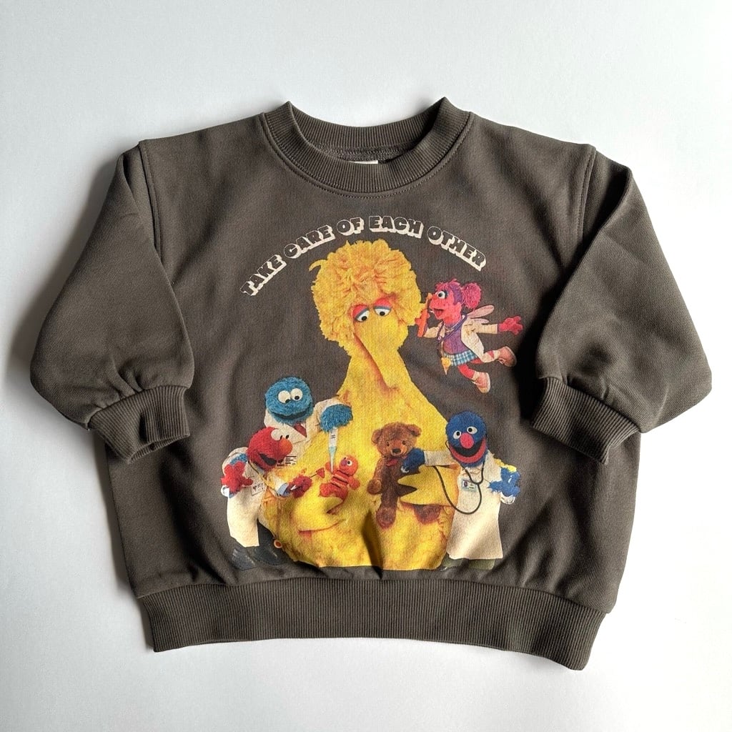 Sesame Street Sweatshirt【90-140cm】Charcoal