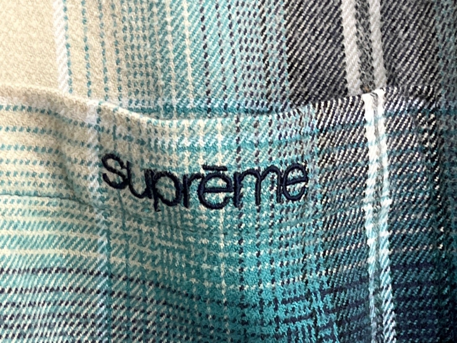 Supreme SHADOW PLAID FLANNEL SHIRT BLUE XL 88250 | BRAND BUYERS OSAKA