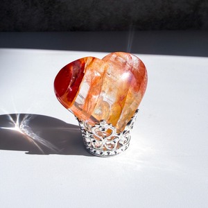 ファイヤークォーツ ハート ＊ Fire Quartz ＊ 天然石