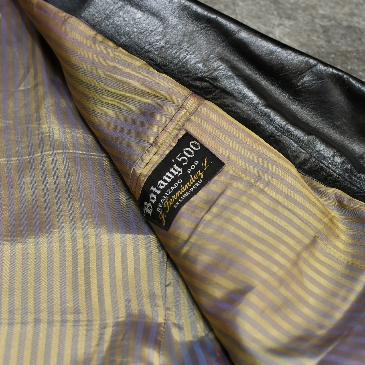 60's Botany 500 leather tailored jacket