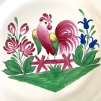飾り皿　プレート　手描き雄鶏　リュネヴィル 　サンクレモン 12TWcf68