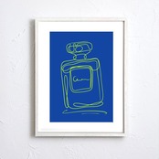 EAU DE PARFUM N°13｜香りの余韻を描くパフュームラインアートポスター｜洗練ミニマルデザイン｜高品質印刷｜A4ポスター