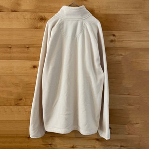 【NORTH FACE】ハーフジップ プルオーバー フリースジャケット 刺繍ロゴ ノースフェイス M US古着