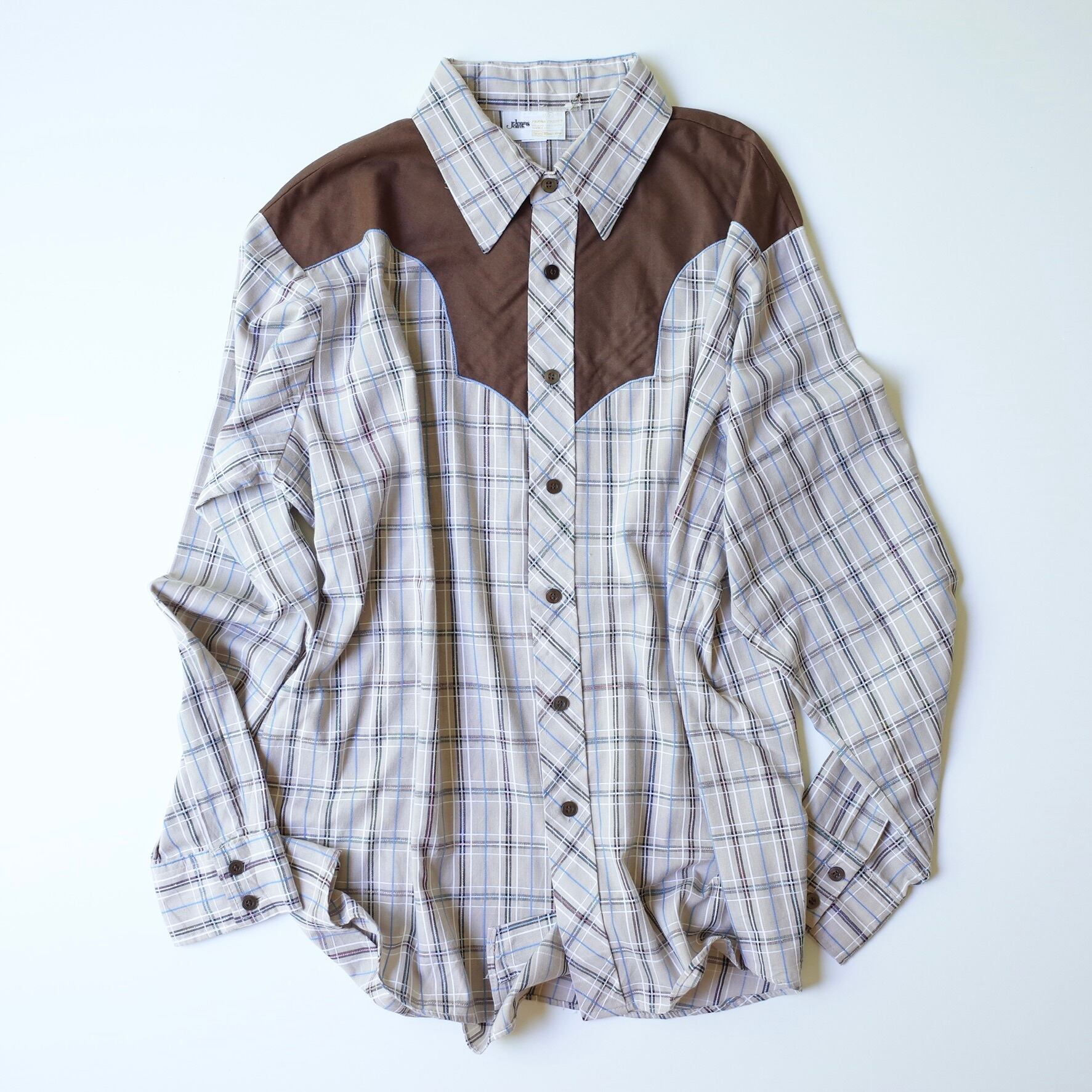 Sears checked pattern western shirt