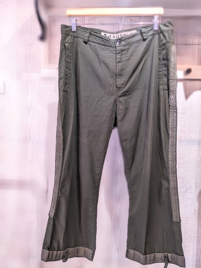 美品 貴重 VINTAGE  ’90 SABOTAGE SUMMER ANKLE  PANTS （九分丈）  KHAKI   SIZE XL MADE IN ITALY