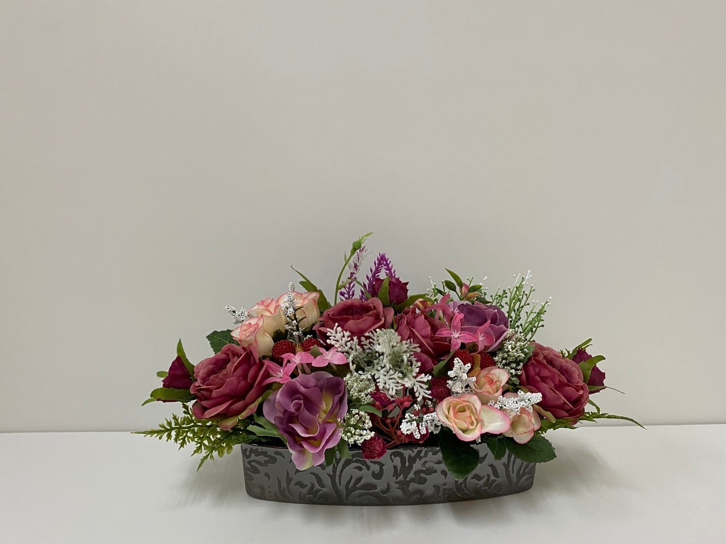 光触媒フラワーアレンジメント 置き型ローズ中心アレンジメント