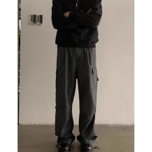 フラップポケットワイドワークパンツ　0888