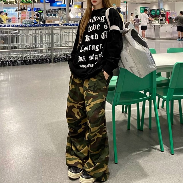 ゴシックテキストプリントロングスリーブTシャツ 3col   R01846