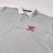 CUTTER&BUCK カッターアンドバック ゴルフ ロゴ刺繍 アーガイル柄 半袖 ドライ ポロシャツ サイズ L /メンズ/ホワイト系