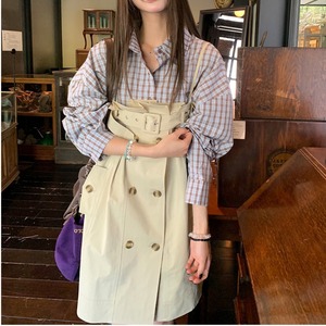 Trench Style Jumper Skirt  W00322