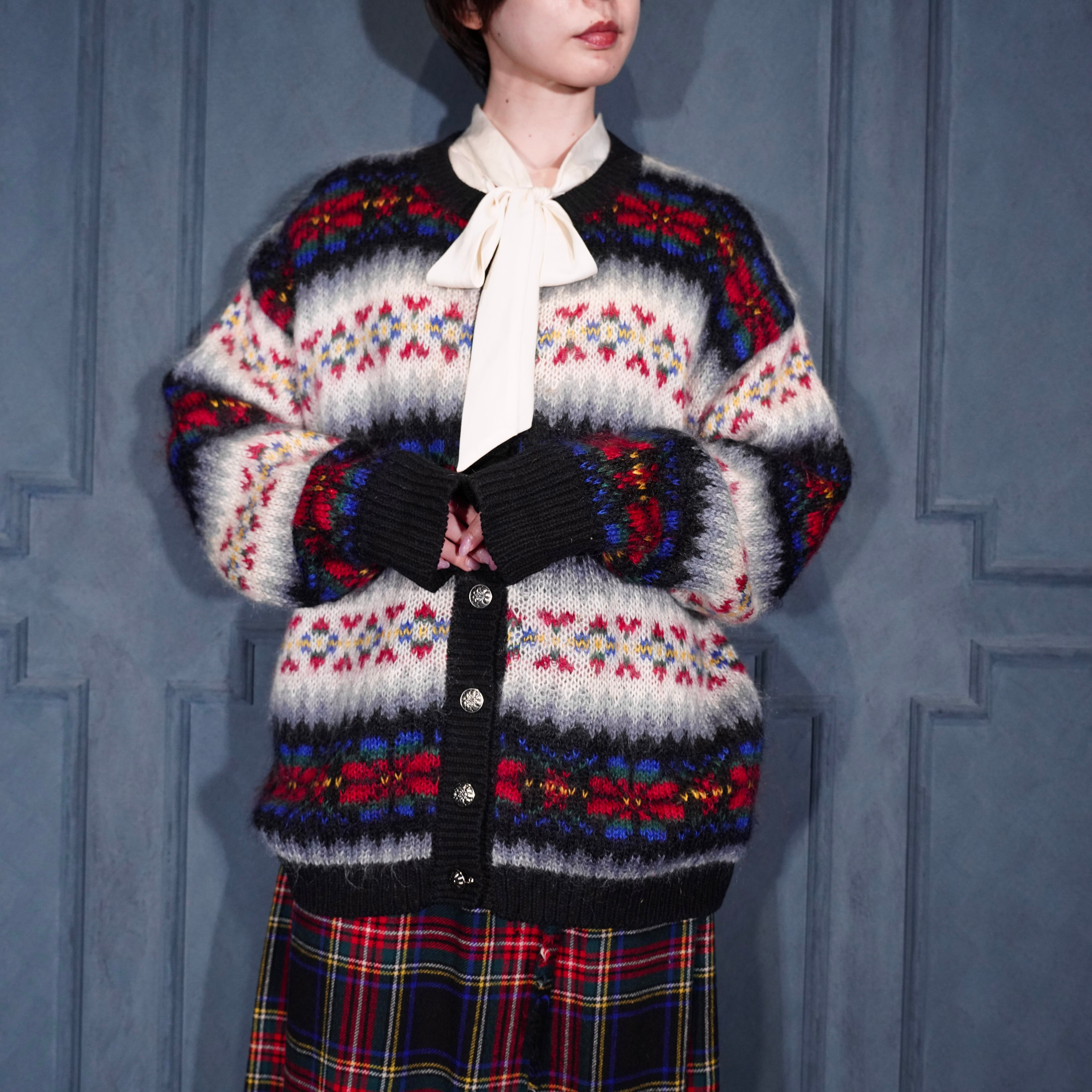 Vintage チロリアン　ハート　ニット　カーディガン　itimi otoe Vintage チロリアン ハート ニット カーディガン itimi otoe - メルカリ