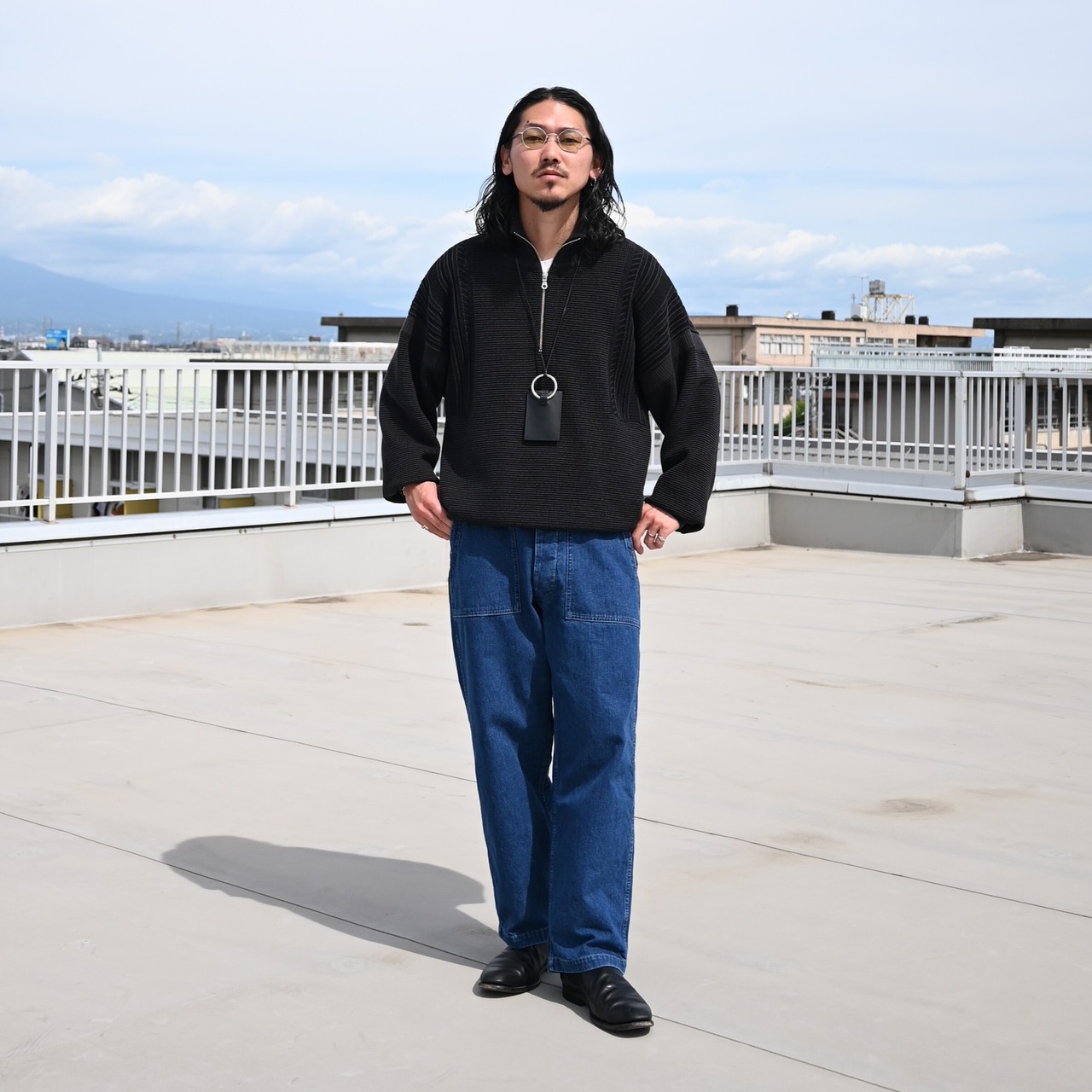 THEDAY(ザデイ)WIND ZONE FLEECE VEST、YASHIKI(ヤシキ)ニットスタイル