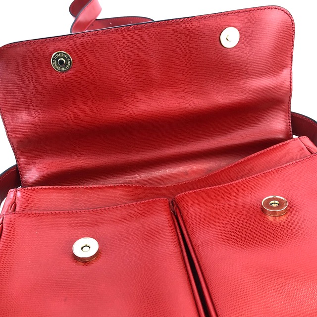 CELINE セリーヌ ロゴモチーフ エンボスレザー 2way ダブルポケット ショルダーバッグ レッド vintage ヴィンテージ オールド rvmknd