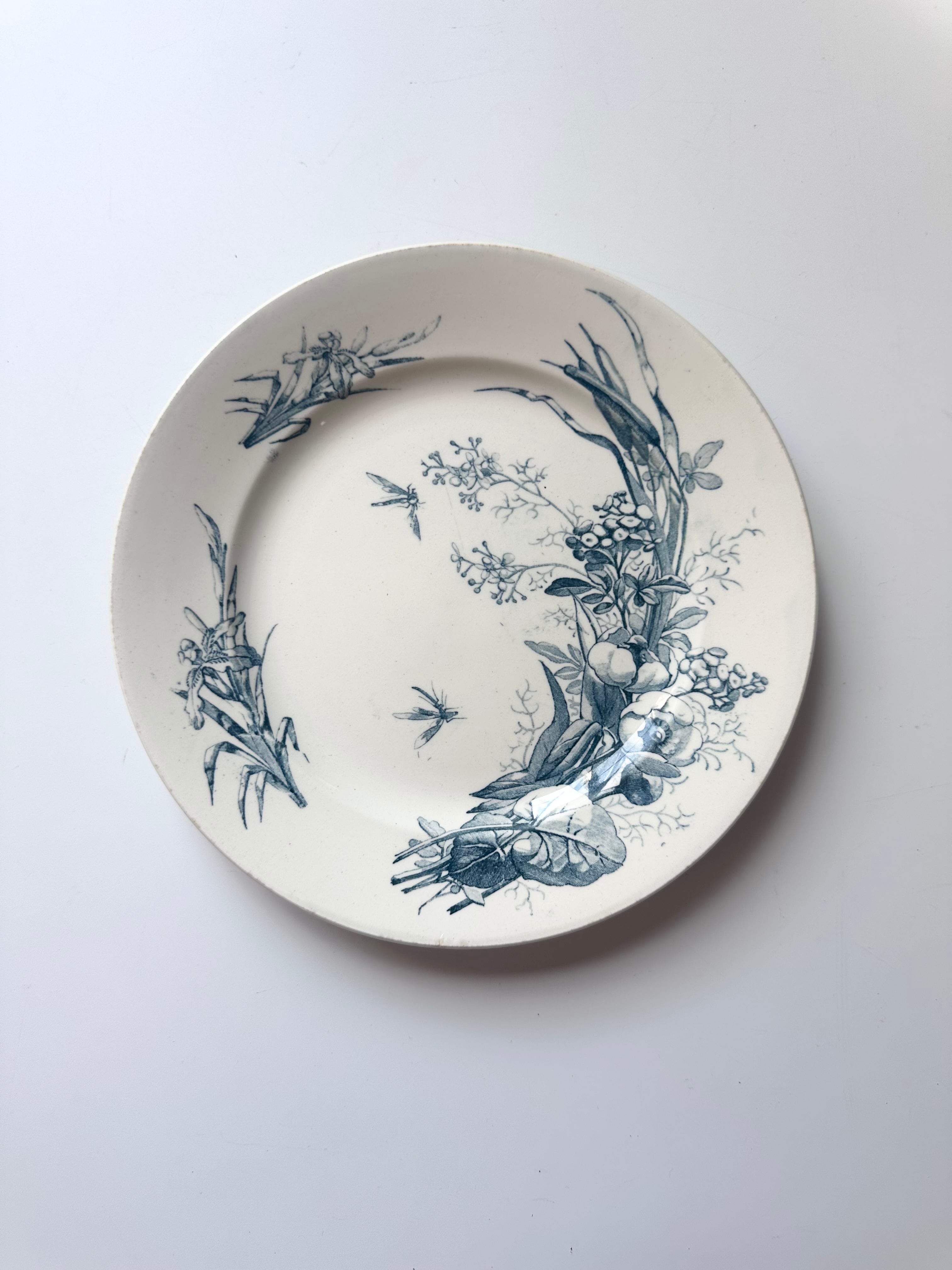GIEN FLEURS NORMANDES フランス アンティーク プレート 皿 深皿