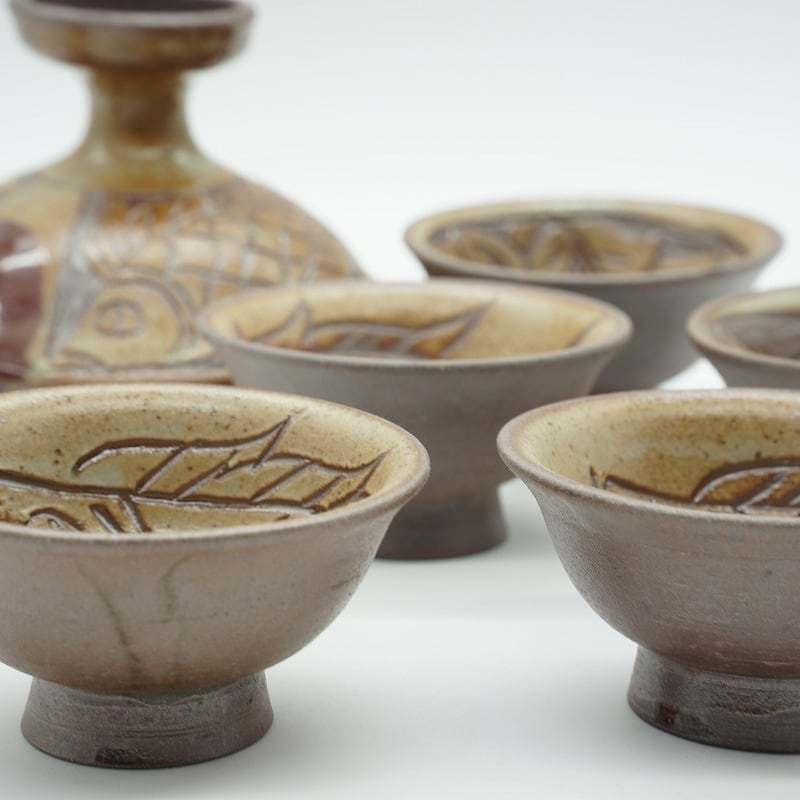 焼き締めぐい呑み【金城陶器秀陶房】 | 沖縄の工芸品 うぃーりきさん