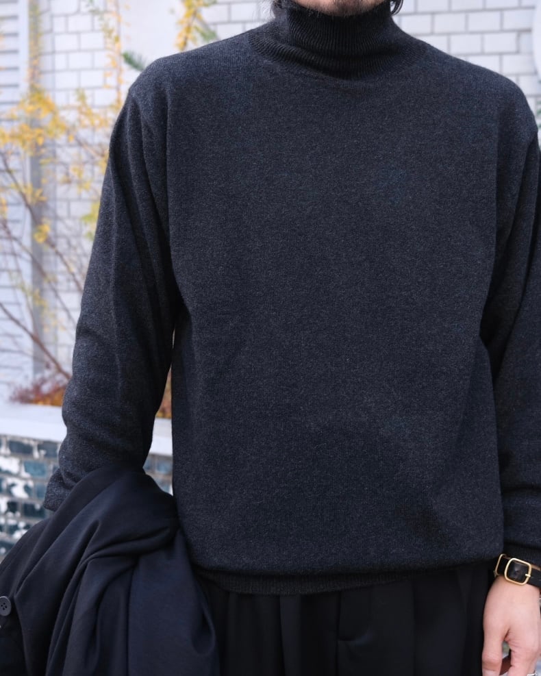 Men's BATONER Essential INNOCENT CASHMERE TURTLE NECK” | Lapel