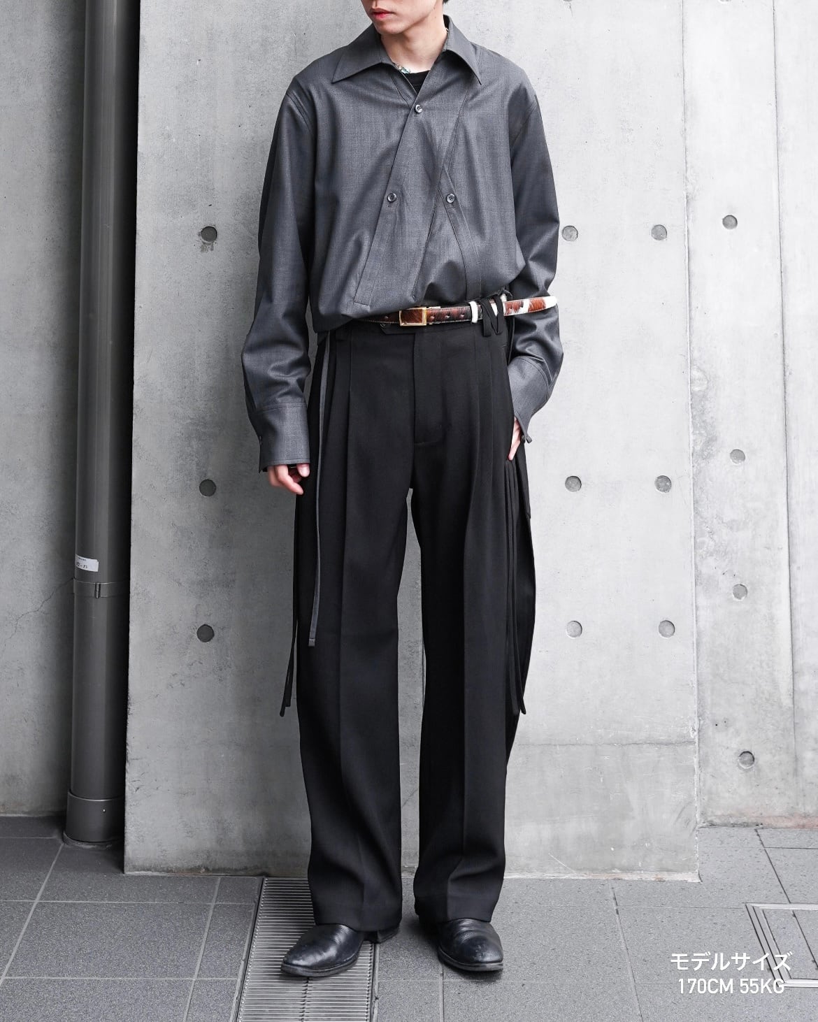 NULLUS SS26 Reversible Pony Hair Calfskin Belt | hypeofficial