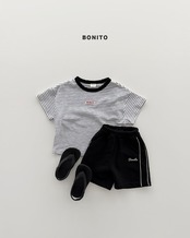 【取寄/韓国直送】BONITO 26/SM 1+1ストライプラッパTシャツ｜夏服｜韓国子供服