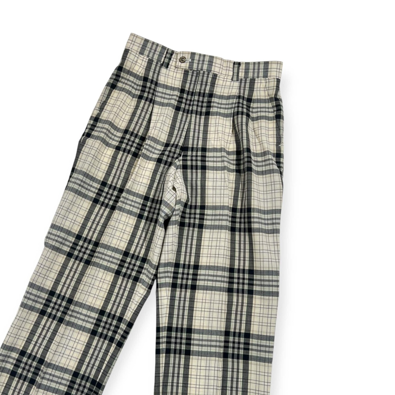 希少 レア KENZO GOLF ケンゾーゴルフ チェック ツータック パンツ スラックス 76/メンズ ビンテージ