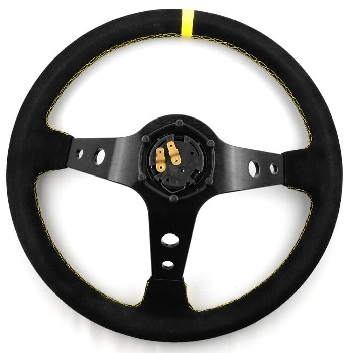 ♥ステアリング　自動車ハンドル z-style ハンドルカバー 軽自動車 Sサイズ おしゃれ バイカラー