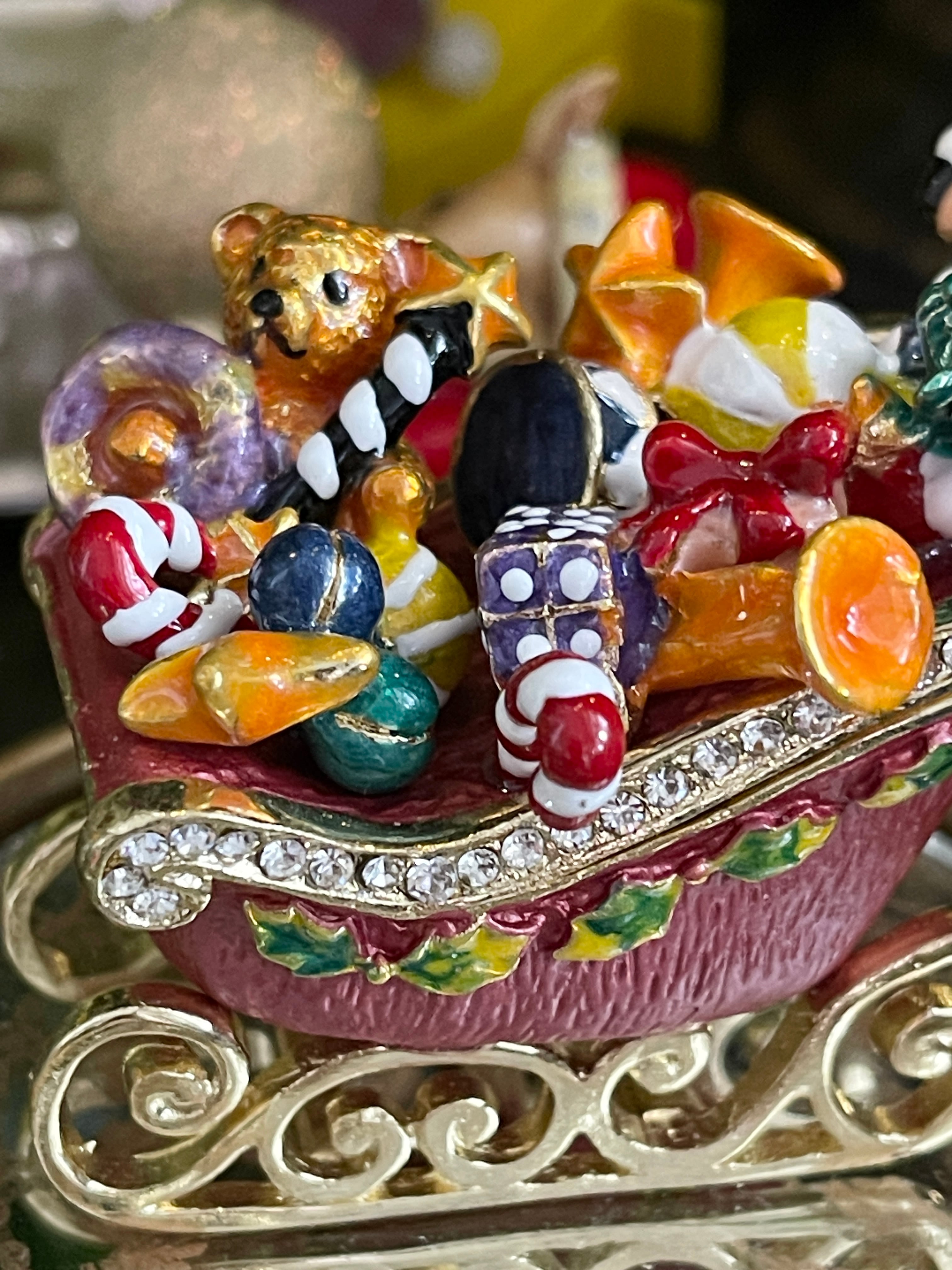 ◇50%OFF/ 在庫限り◇プレゼントのソリ◇エナメルBOX◇Trinket
