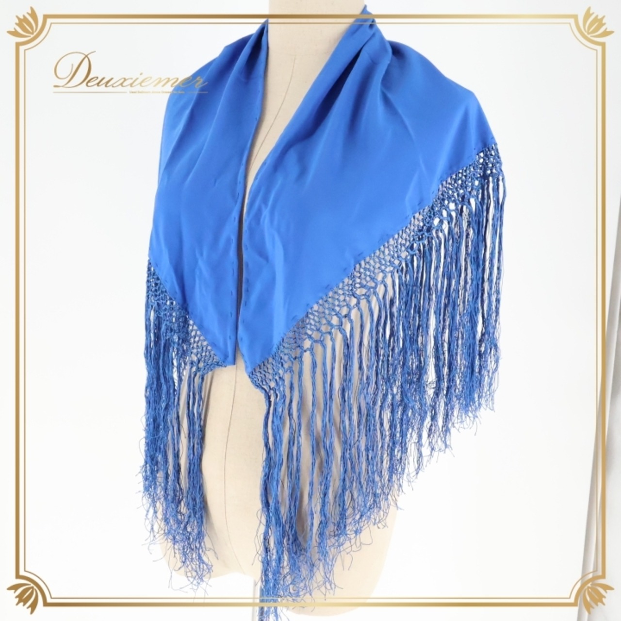 フラメンコ 衣装 シージョ ピキージョ 小物 ブルー系 青 トライアングル フレコ ダンス 無地 三角形 練習 舞台 発表会 イベント コスチューム フリンジ アクセサリー ステージ衣装 おしゃれ