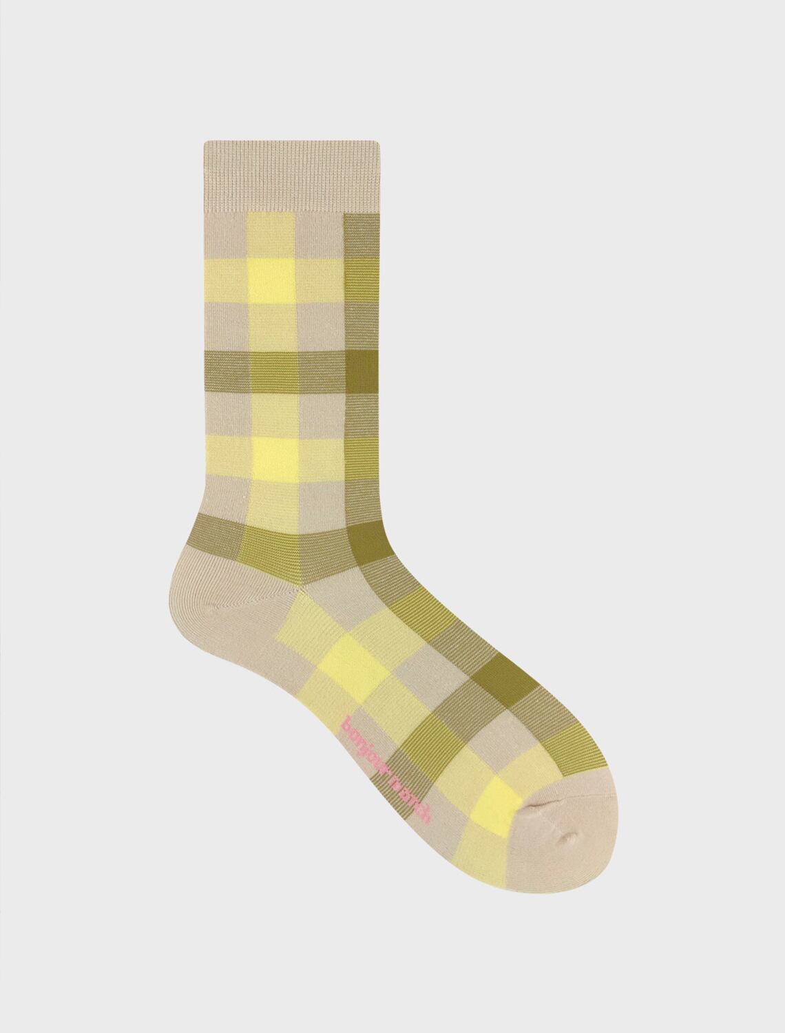 Soft check socks_yellow